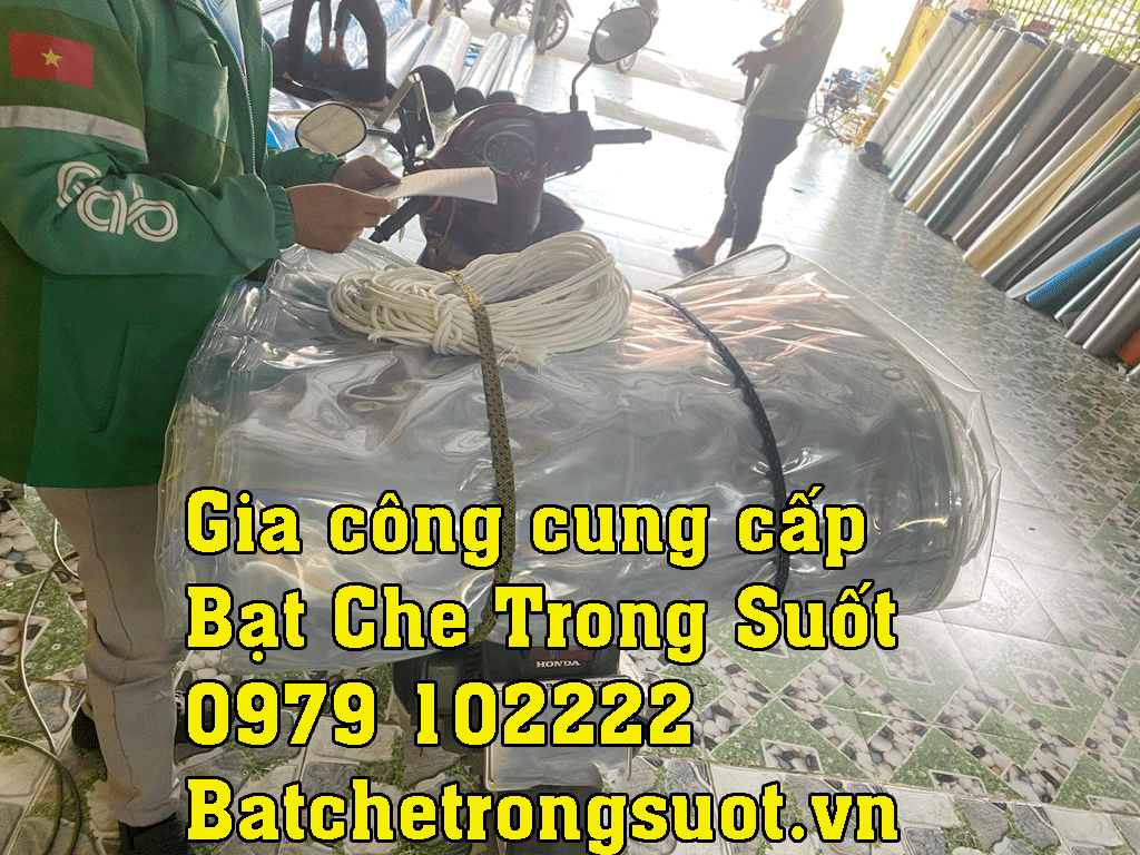 Bạt che nắng trong suốt PVC