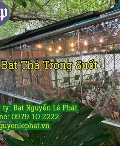 Bạt cuốn trong suốt che nắng mưa ngoài trời