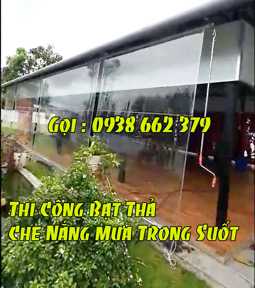 Thi Công Lắp Bạt Trong Suốt Nilon Che Nắng Quán Cafe Ở Thủ Dầu Một